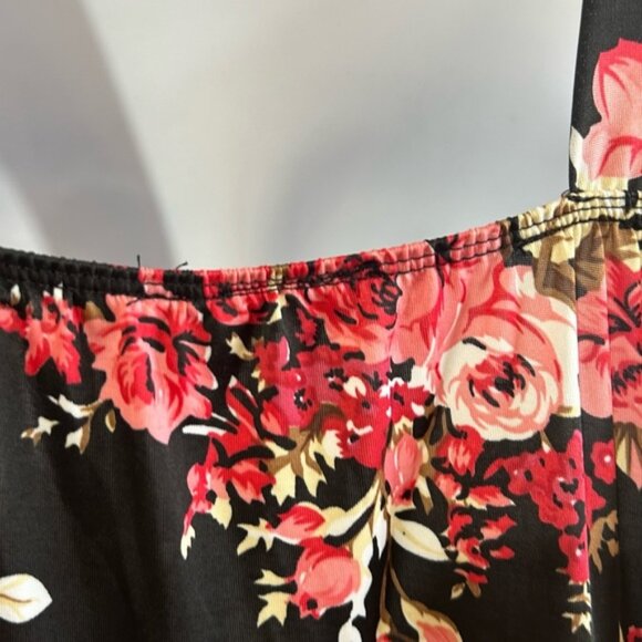 CANDY COUTURE FLORAL SUMMER MINI DRESS ASSYMETRICAL HEM in size medium - Picture 7 of 8